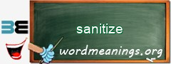 WordMeaning blackboard for sanitize